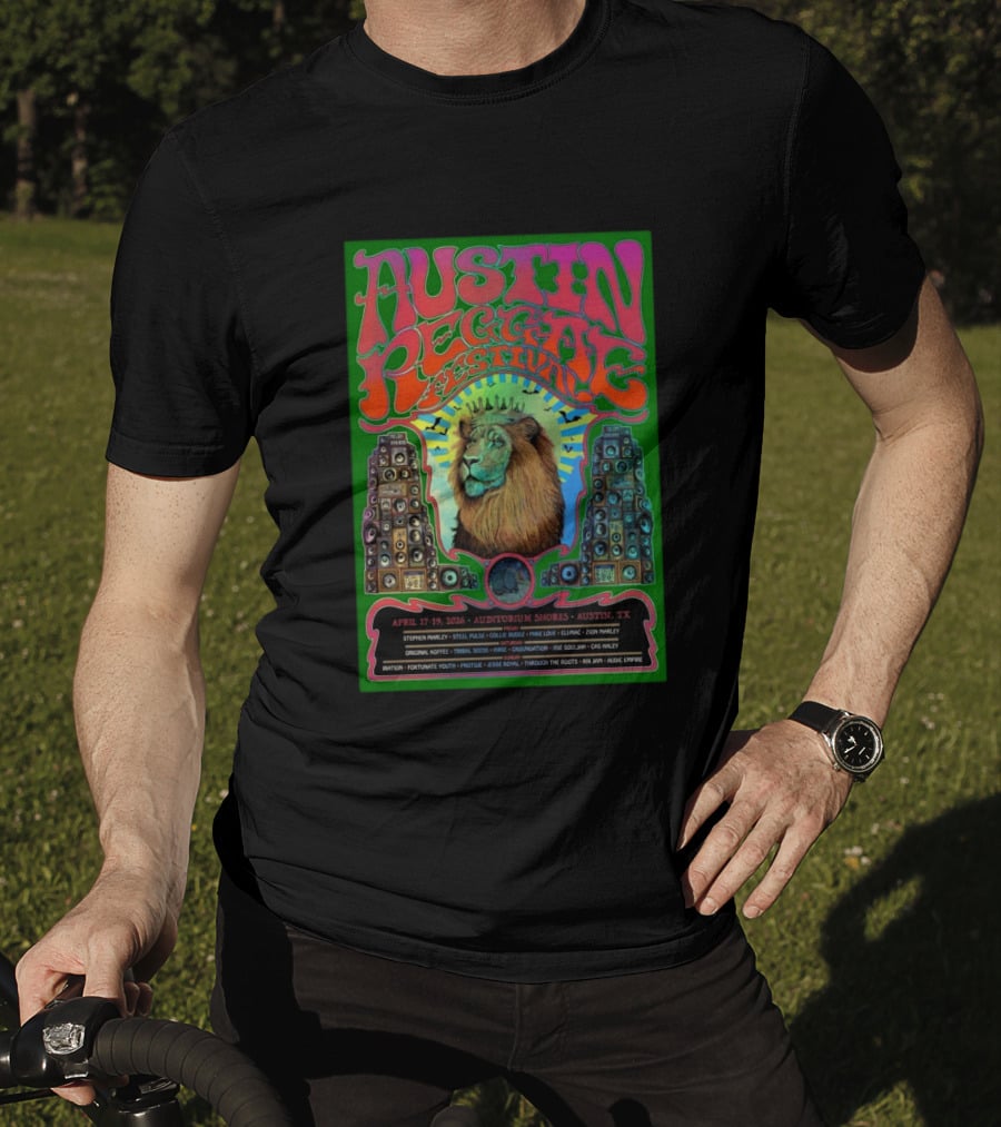 Austin Reggae Festival 2026 Auditorium Shores Stephen Marley Ziggy Marley Iration Jesse Royal Fortunate Youth T-Shirt