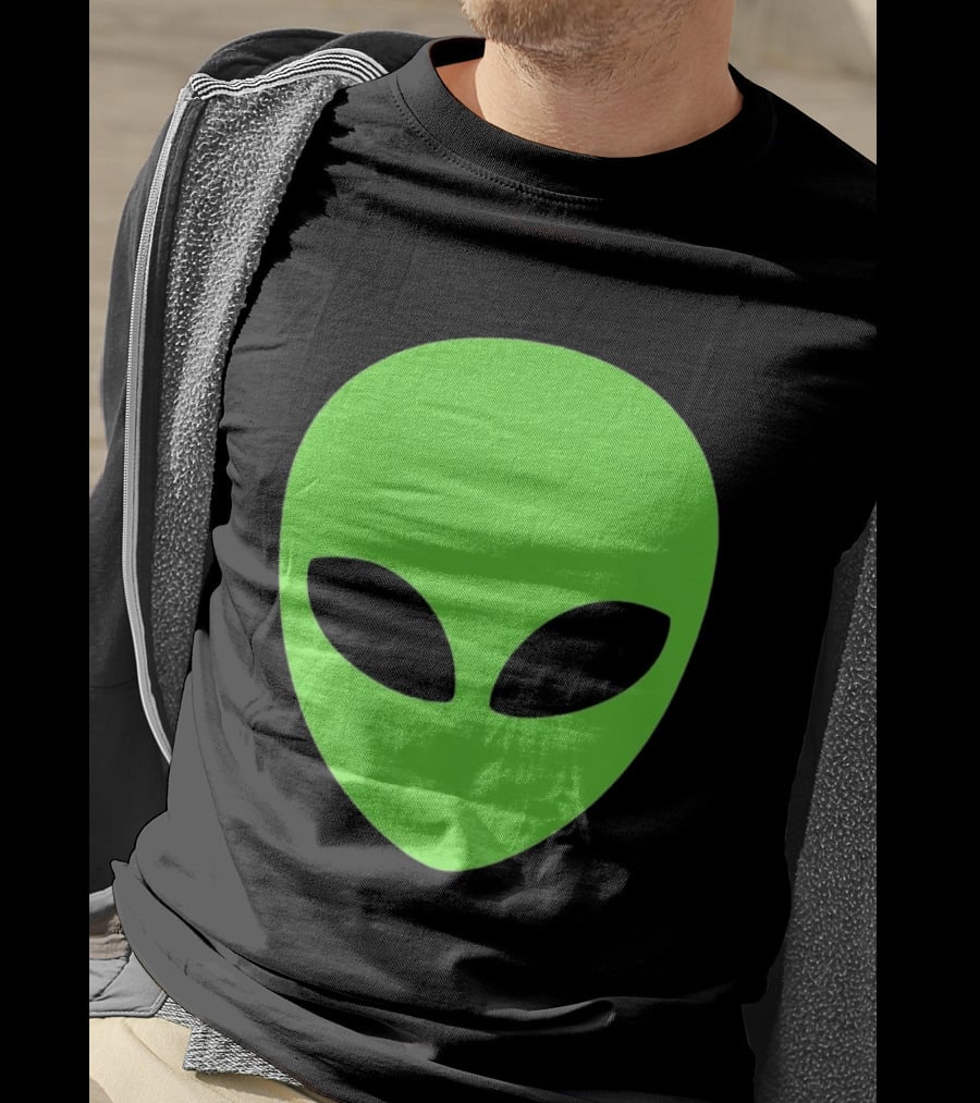 Balenciaga 2020 Alien Green Face Black Eyes T-Shirt