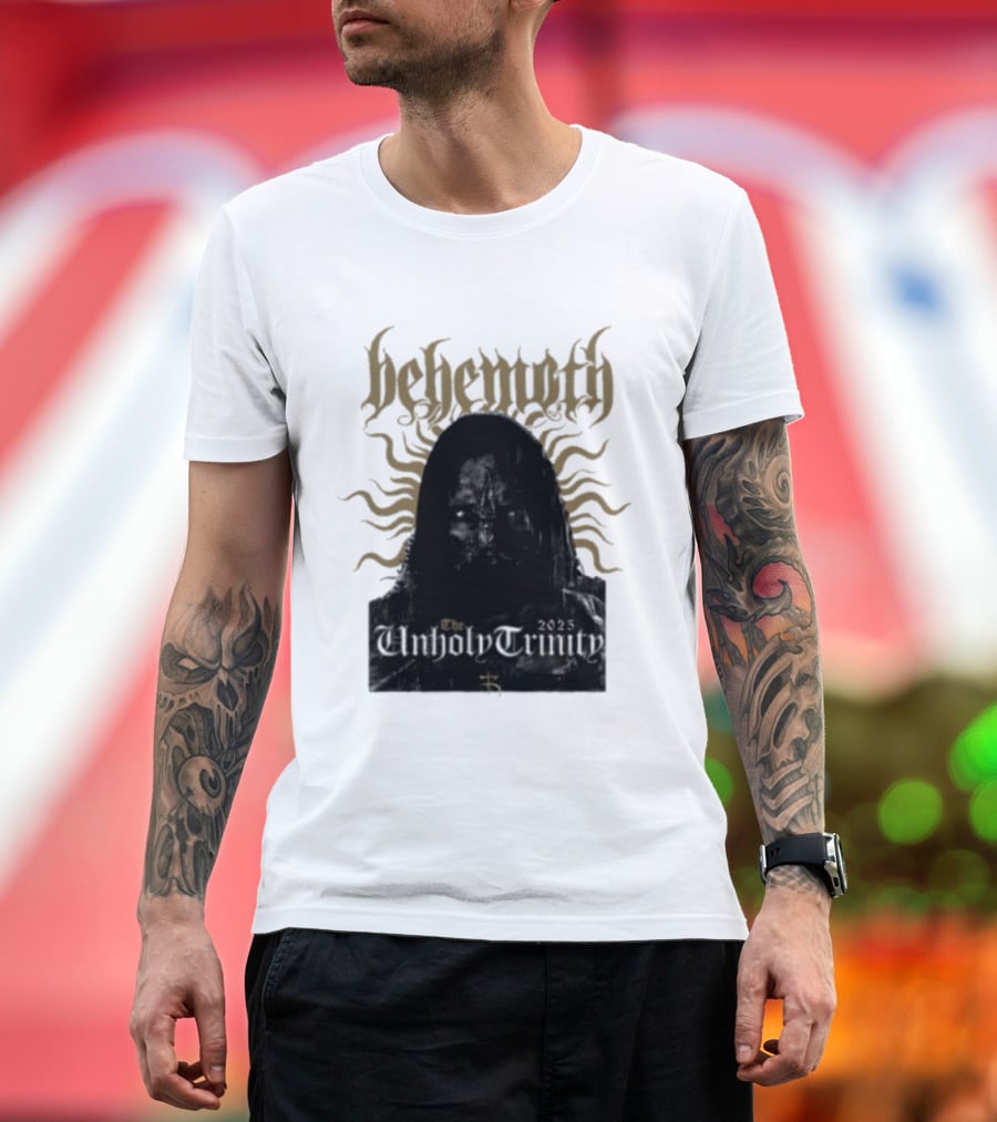 Behemoth The Unholy Trinity Sunburst Symbol Dark T-Shirt