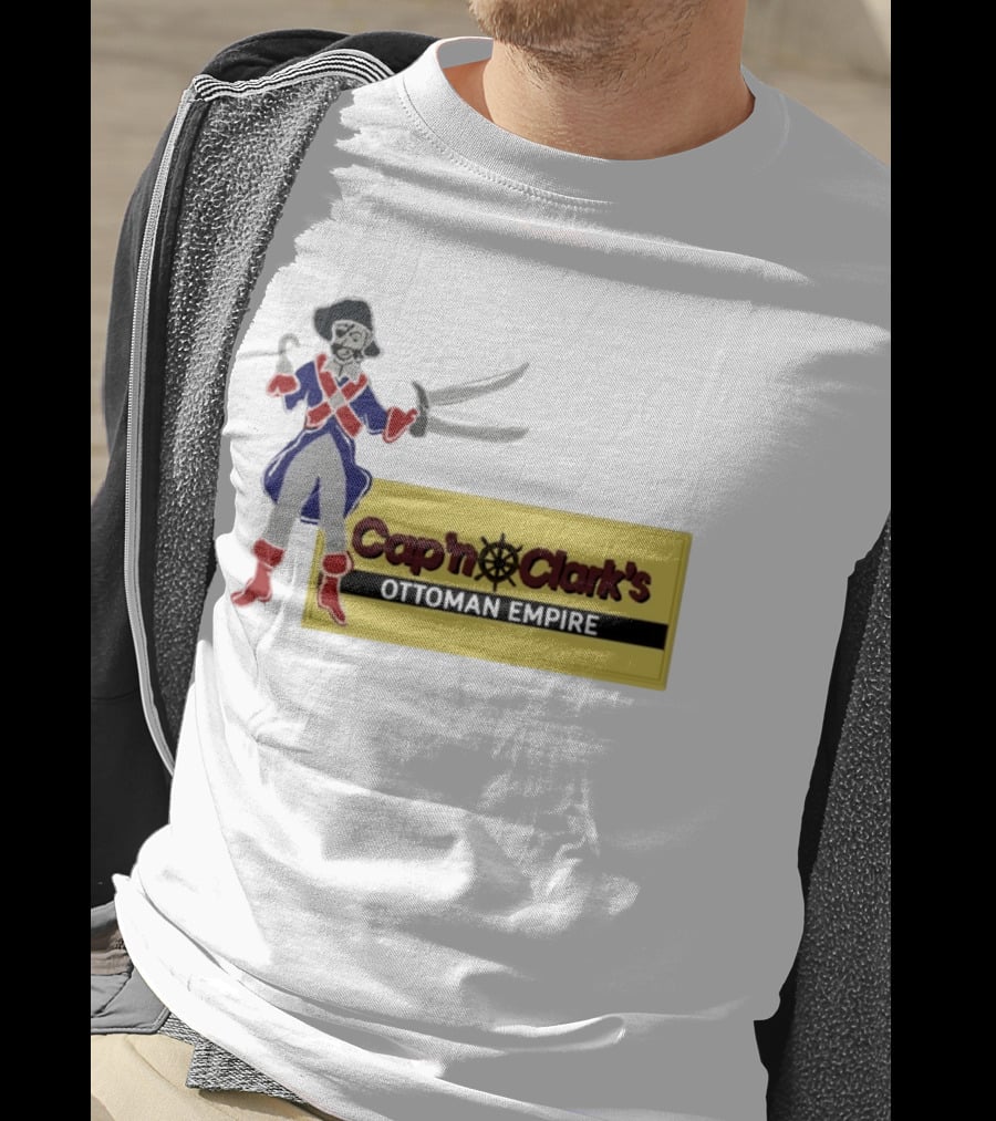 Cap'n Clark's Ottoman Empire Pirate With Crossed Swords T-Shirt