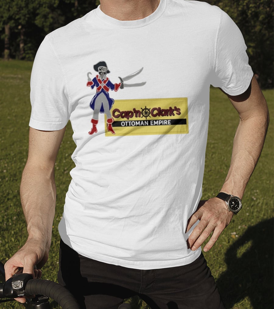 Cap'n Clark's Ottoman Empire Pirate With Crossed Swords T-Shirt