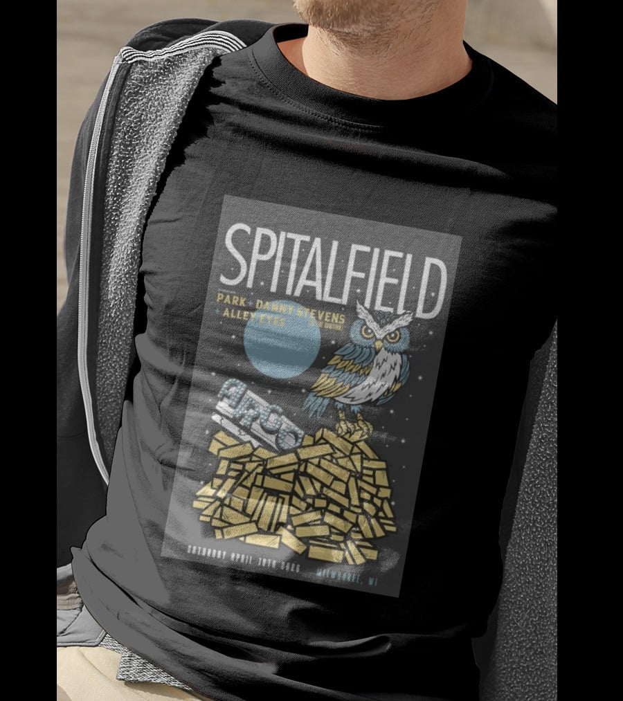 Spitalfield Park Danny Stevens Alley Eyes Milwaukee WI April 18th 2026 Arco Owl T-Shirt