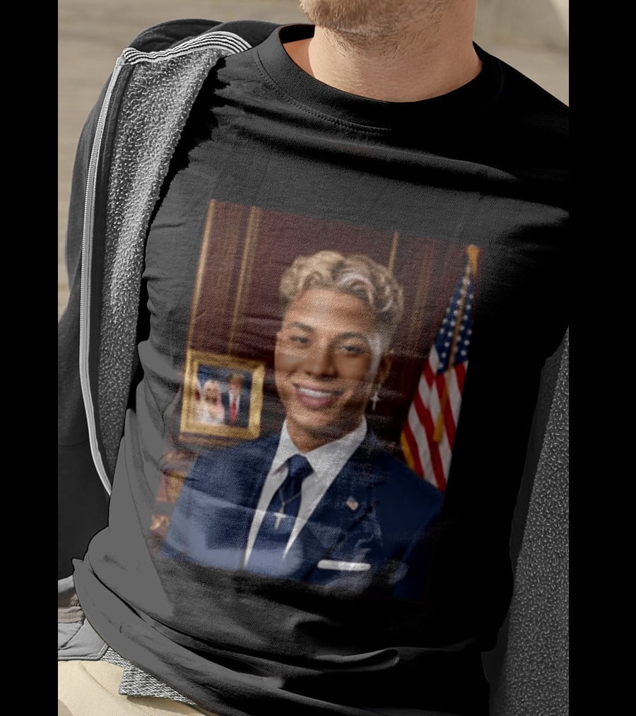 Kenzo J. Trump 2026 Presidential Portrait With USA Flag And Photo Frame T-Shirt