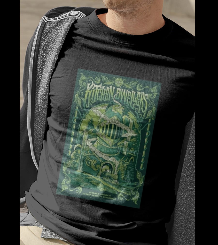 Kitchen Dwellers April 2026 Tour With Train And Nature T-Shirt