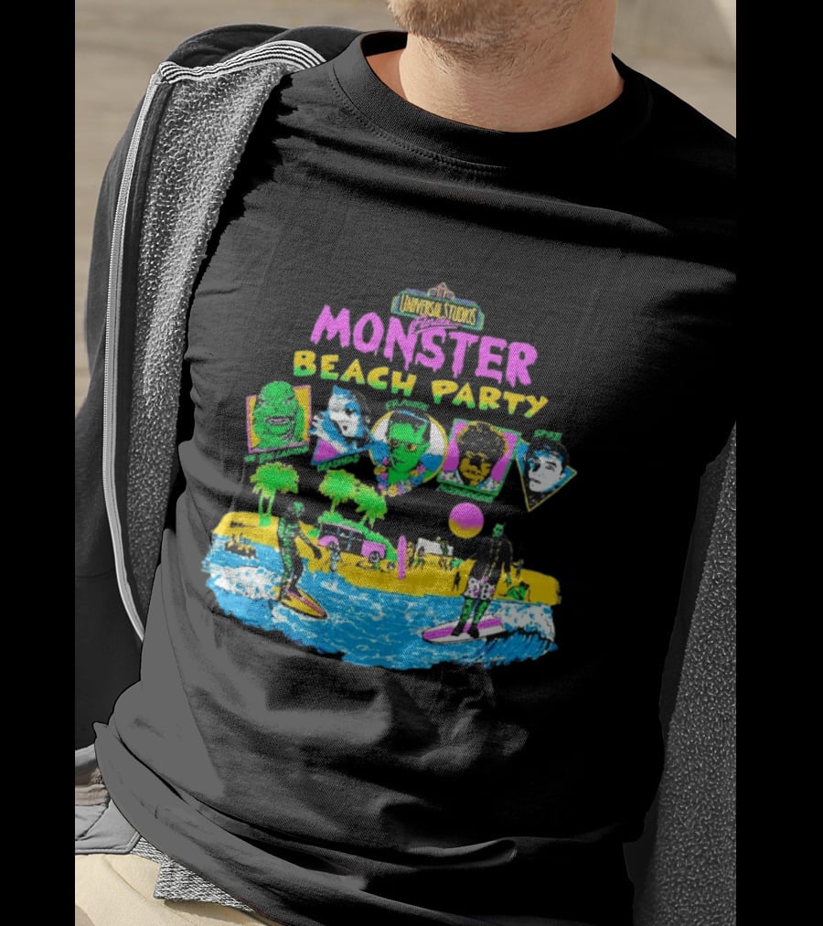 Universal Studios Florida Monster Beach Party The Big Lagoona Deadhead Frankie Retro Style Fun T-Shirt