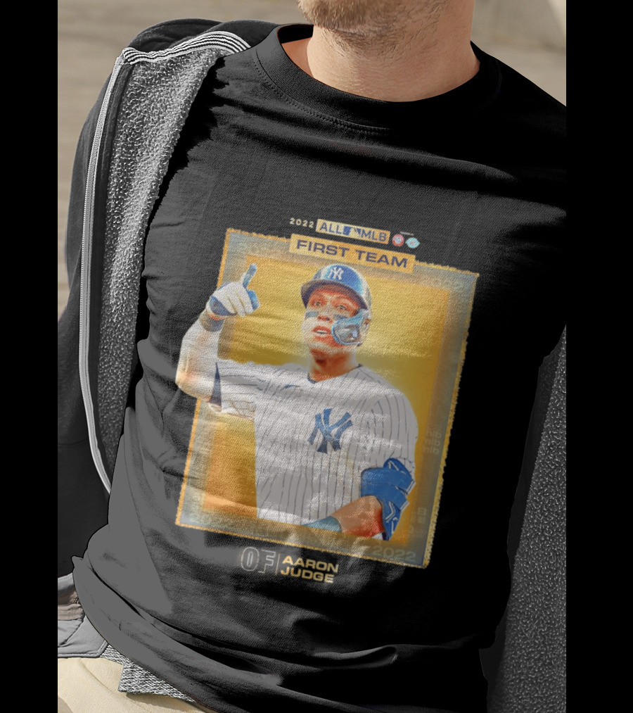 Aaron Judge 2022 All MLB First Team Yankees Player Recognition T-Shirt