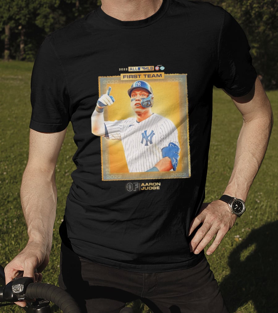 Aaron Judge 2022 All MLB First Team Yankees Player Recognition T-Shirt