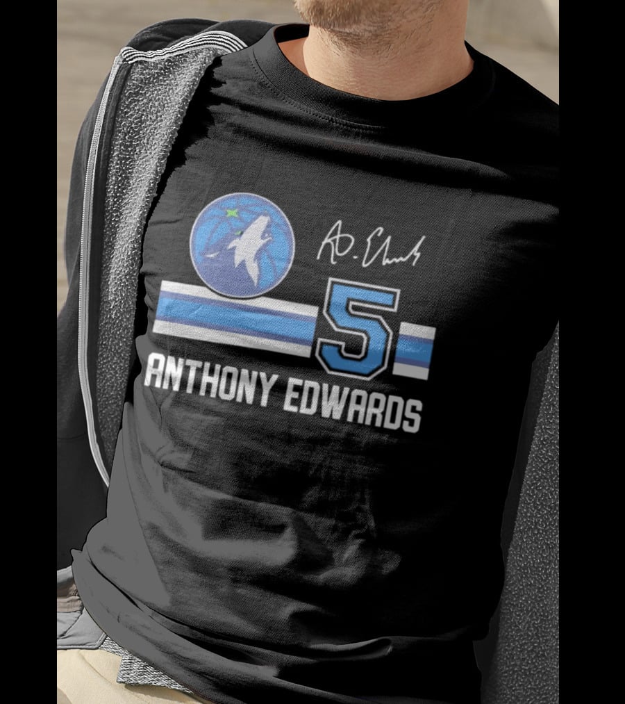 Anthony Edwards Minnesota Timberwolves 5 NBA Signature T-Shirt