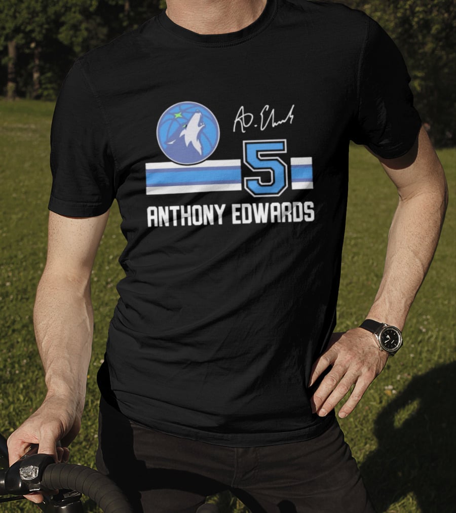 Anthony Edwards Minnesota Timberwolves 5 NBA Signature T-Shirt