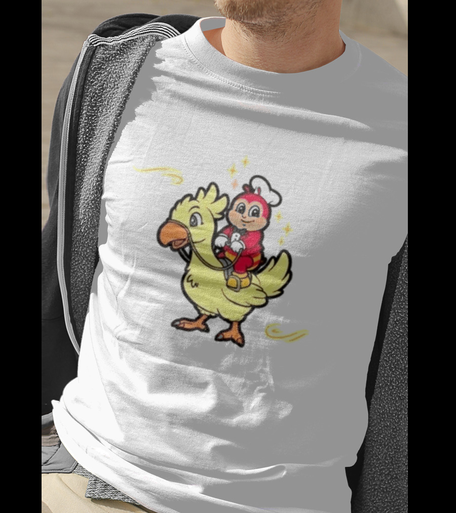 2026 Jollibee Hear Feel Think Riding Chocobo T-Shirt