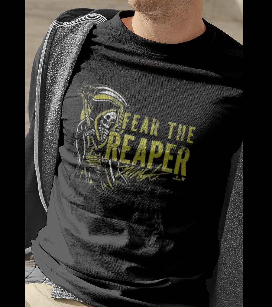 Mason Miller Fear The Reaper Skull Scythe T-Shirt
