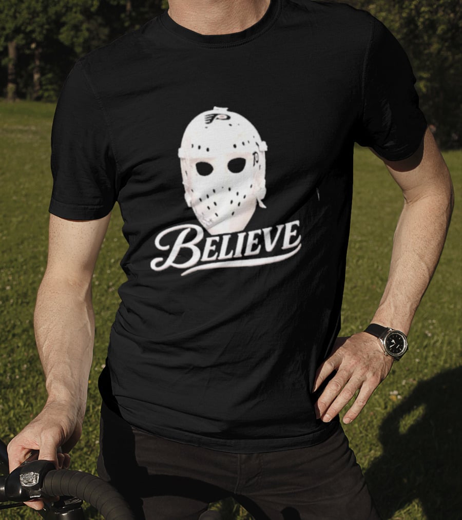 Believe Classic Hockey Mask Philadelphia Flyers T-Shirt
