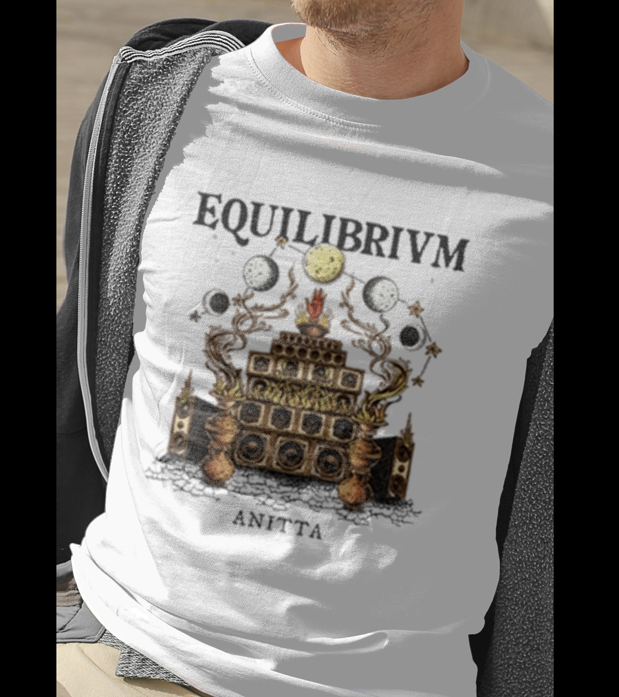 Anitta Equilibrium Moon Speaker Pyramid With Celestial Balance T-Shirt