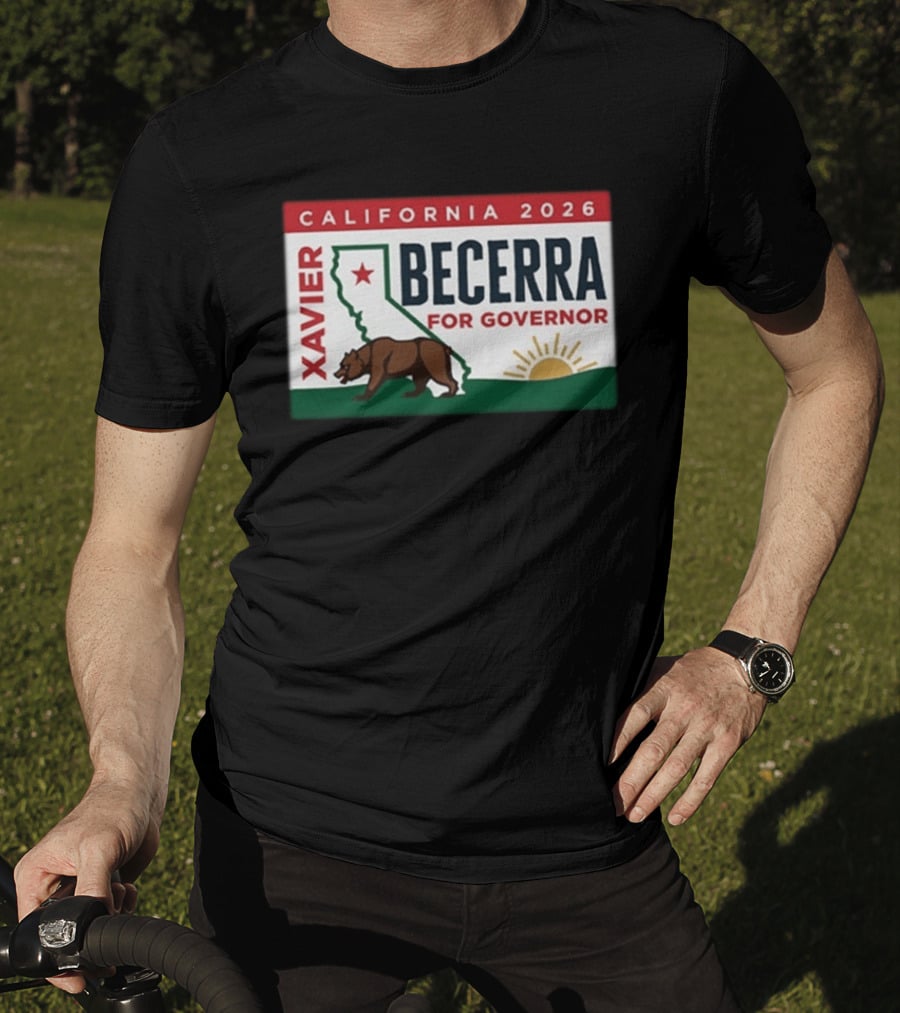 California 2026 Xavier Becerra For Governor Bear And Sun Campaign T-Shirt