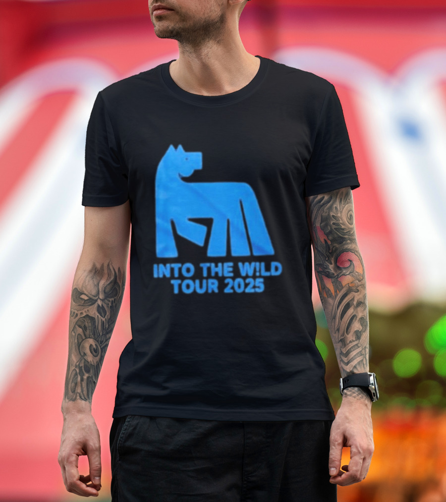 Russ Into The Wild Tour 2025 Blue Bear T-Shirt