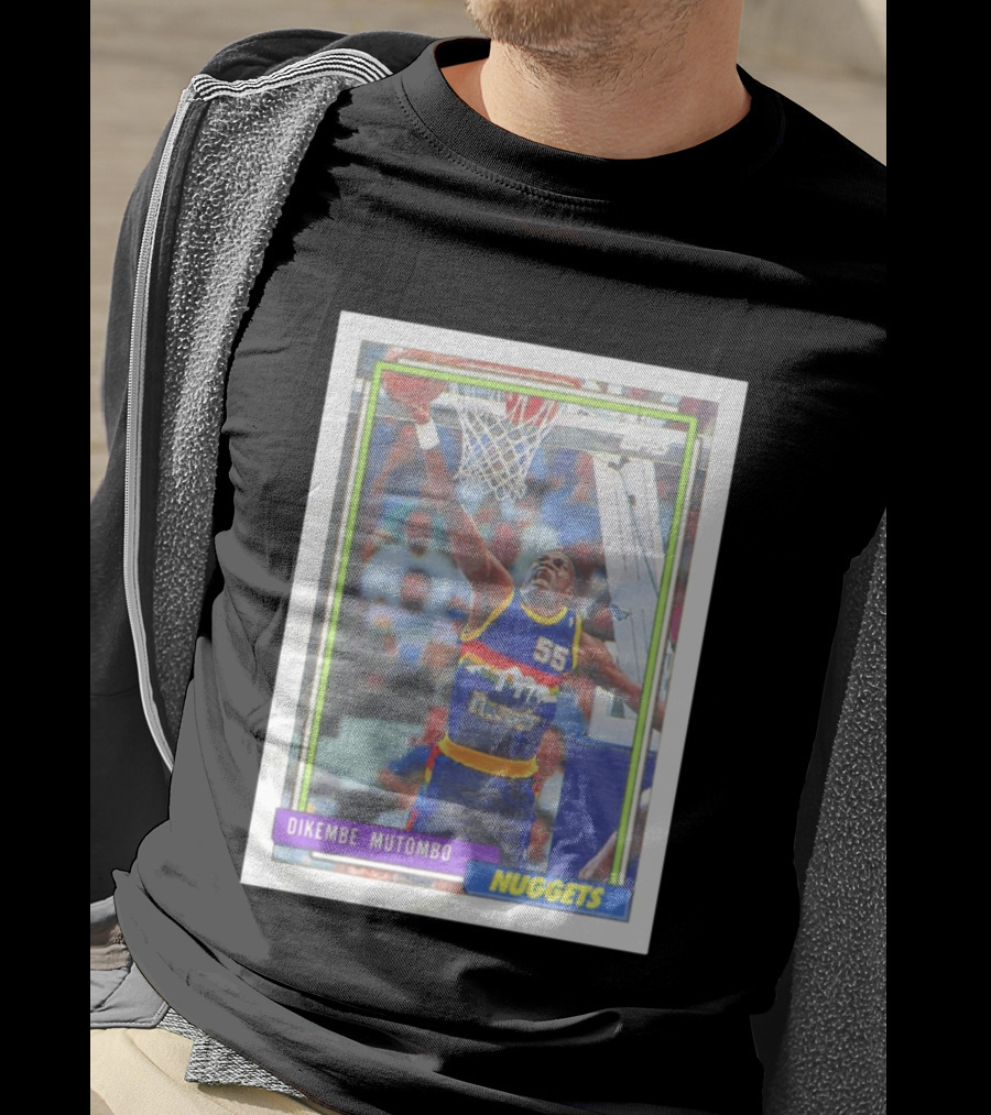 Dikembe Mutombo Topps Denver Nuggets NBA Basketball Card 55 T-Shirt