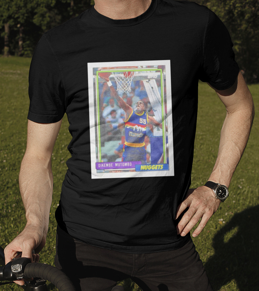 Dikembe Mutombo Topps Denver Nuggets NBA Basketball Card 55 T-Shirt