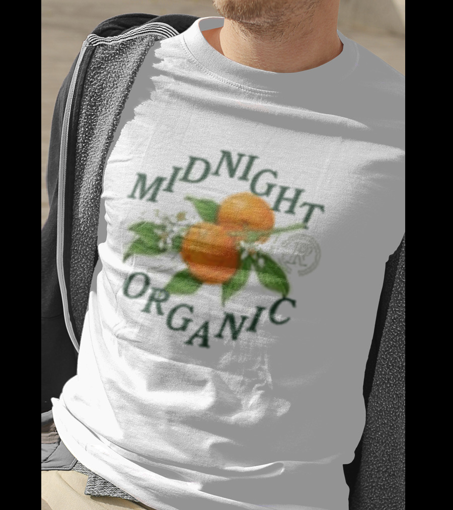 Midnight Organic Citrus Blossoms And Branches T-Shirt