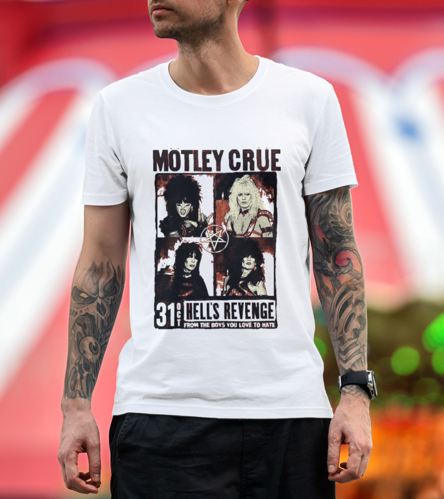Motley Crue Hell's Revenge 31 Oct From The Boys You Love To Hate Flyer T-Shirt