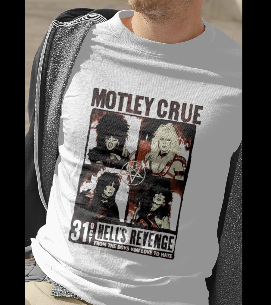 Motley Crue Hell's Revenge 31 Oct From The Boys You Love To Hate Flyer T-Shirt