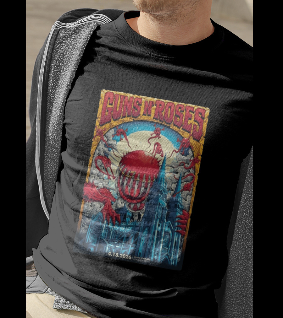 Guns N' Roses 4 18 2026 Fortaleza Brazil Arena Castelão Event Venom Cathedral T-Shirt