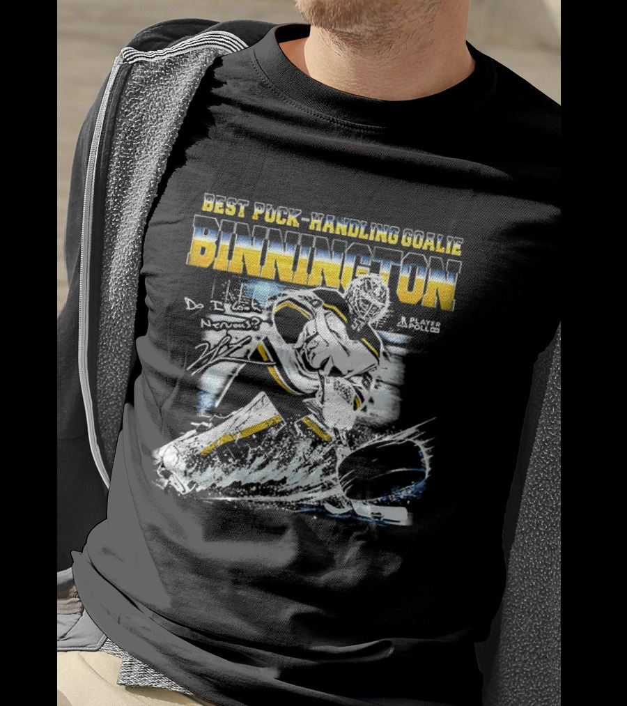 Best Puck Handling Goalie Binnington St. Louis Hockey T-Shirt