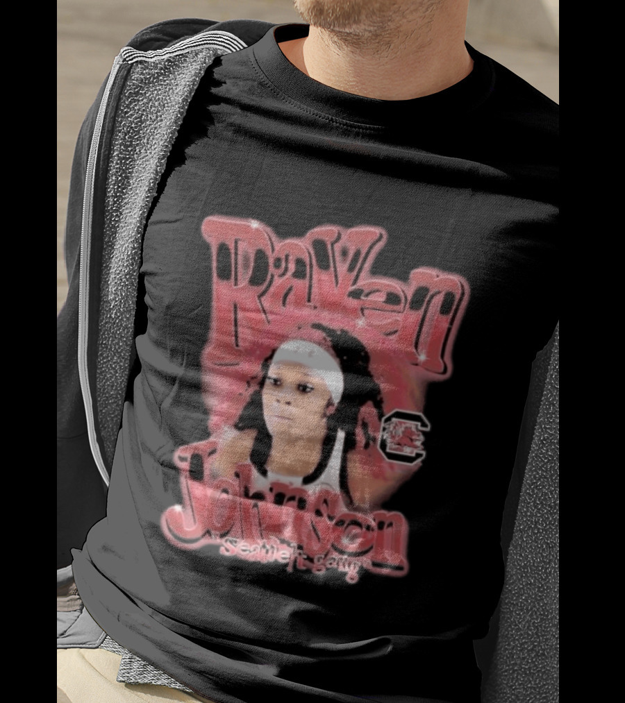 Raven Johnson South Carolina Gamecocks Seatbelt Gang T-Shirt