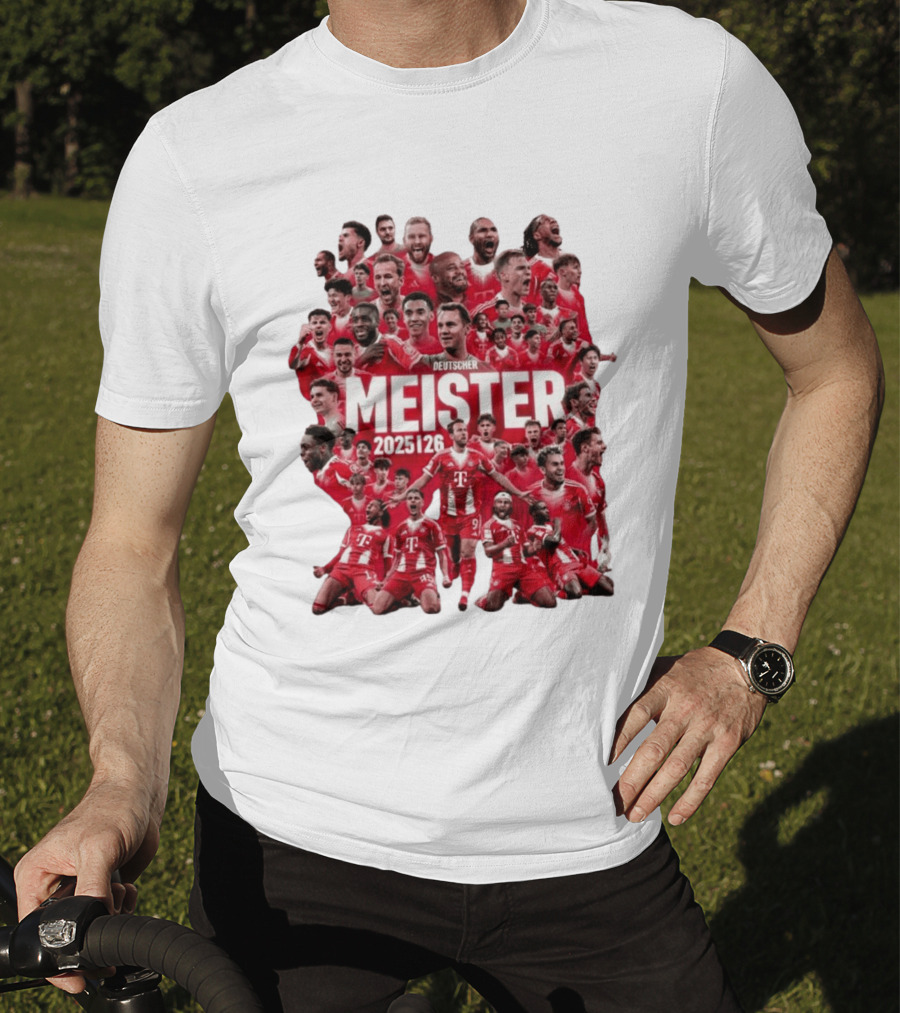 Bayern Deutscher Meister 2025 2026 Players Celebration T-Shirt