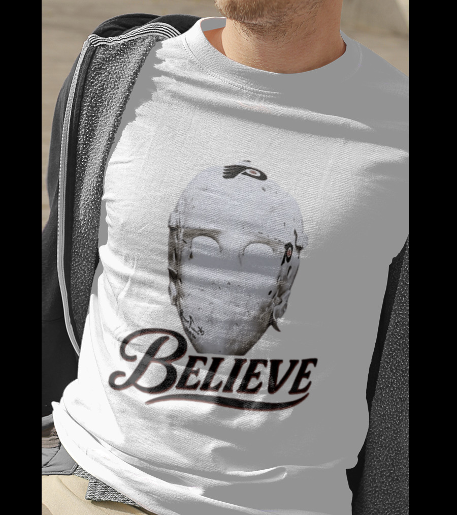 Philadelphia Flyers Believe Mask White T-Shirt