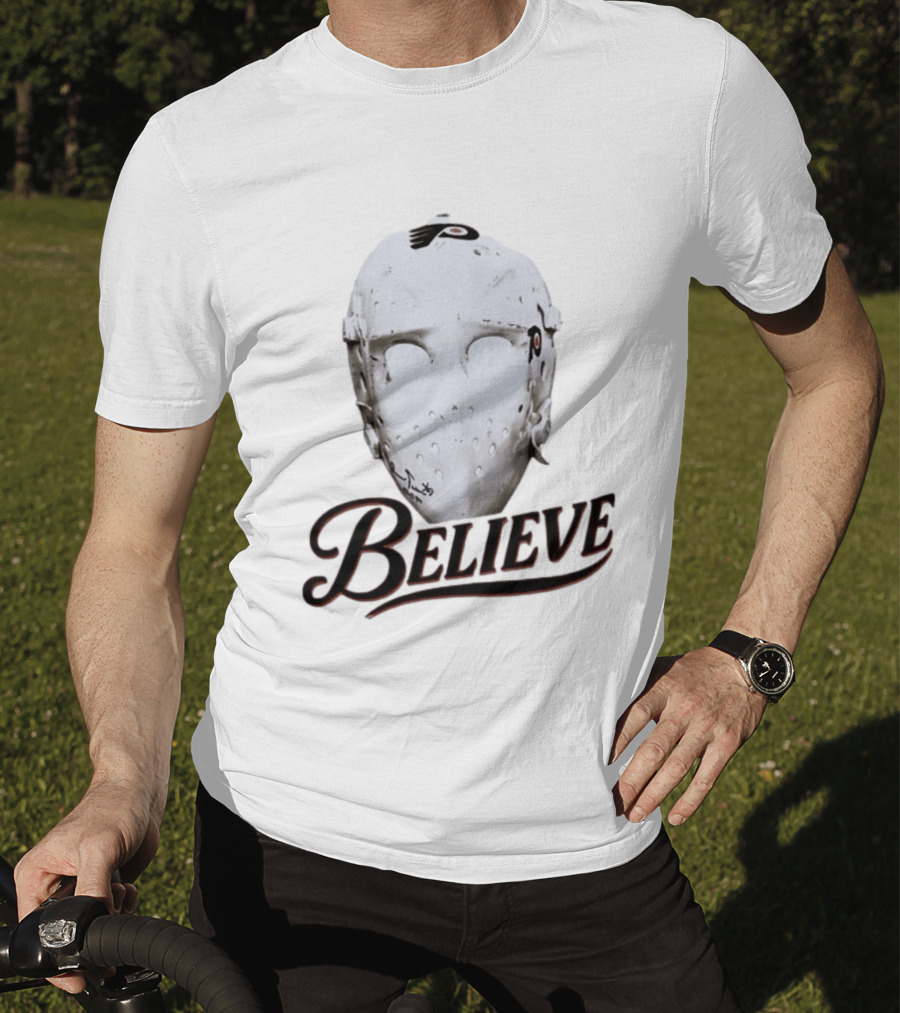 Philadelphia Flyers Believe Mask White T-Shirt