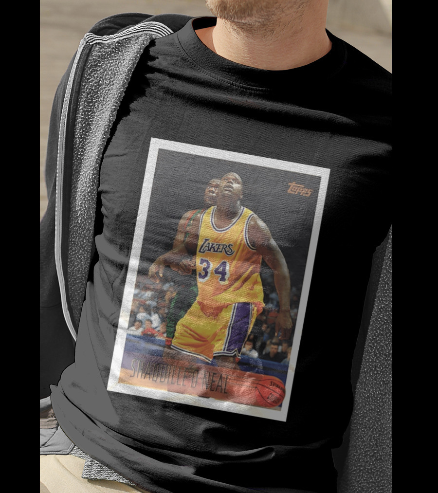 SHaQuille O'Neal Topps Lakers NBA Basketball Trading Card T-Shirt