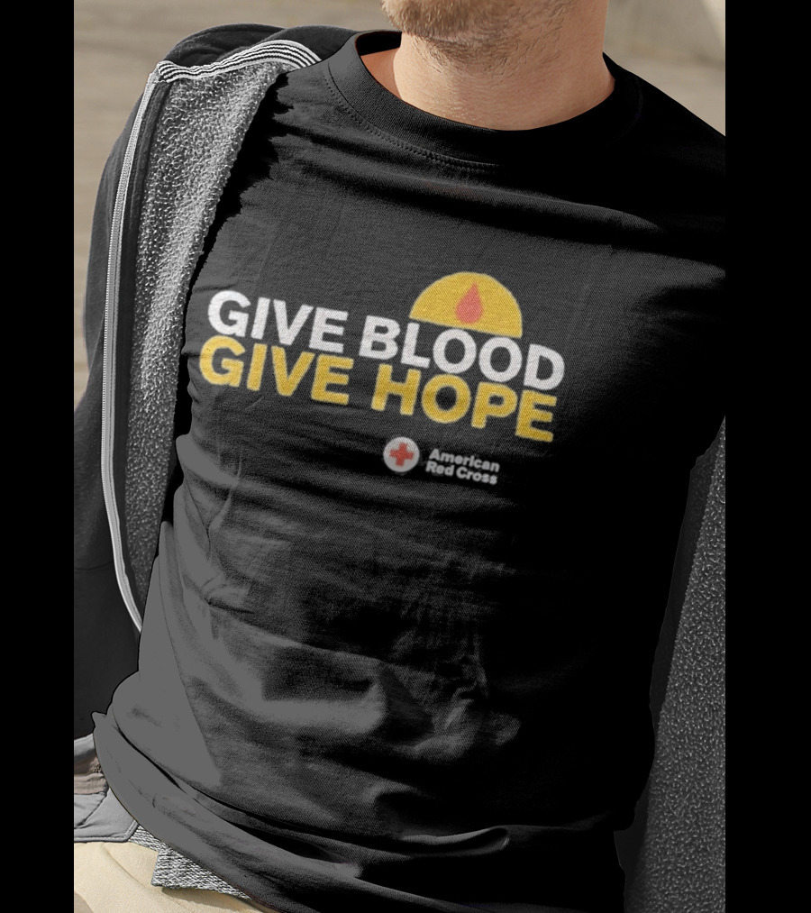 Give Blood Give Hope American Red Cross Support Initiative T-Shirt