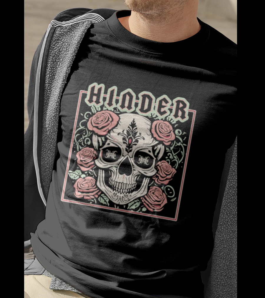 Hinder Pastel Skull Roses T-Shirt