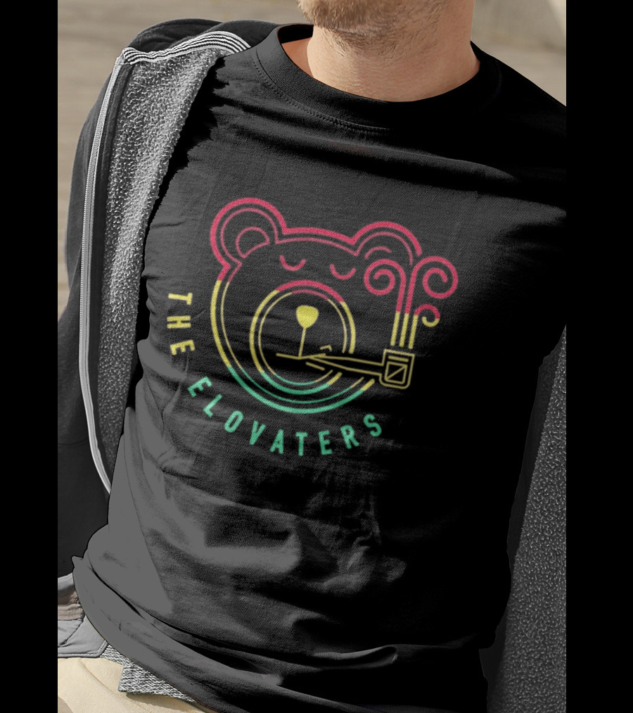 The Elovaters Rasta Bear Smoking Pipe T-Shirt