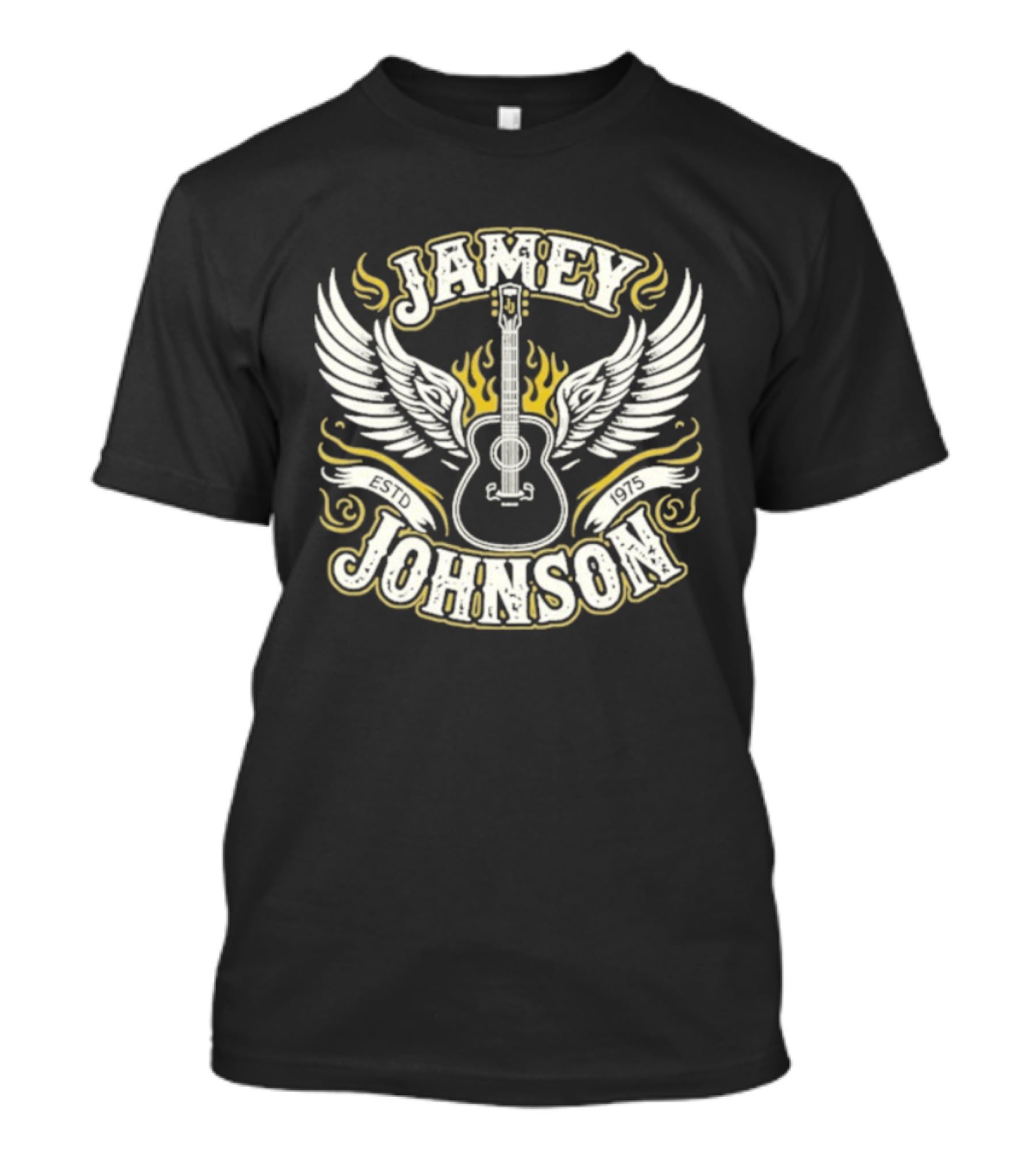 Jamey Johnson Guitar With Wings And Flames Est. 1975 T-Shirt
