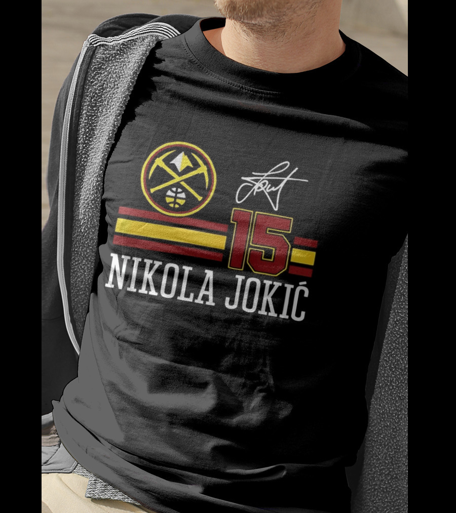 Nikola Jokić 15 Denver Nuggets NBA Signature T-Shirt