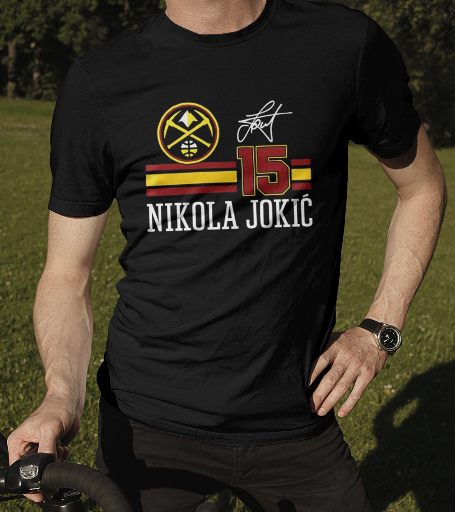 Nikola Jokić 15 Denver Nuggets NBA Signature T-Shirt