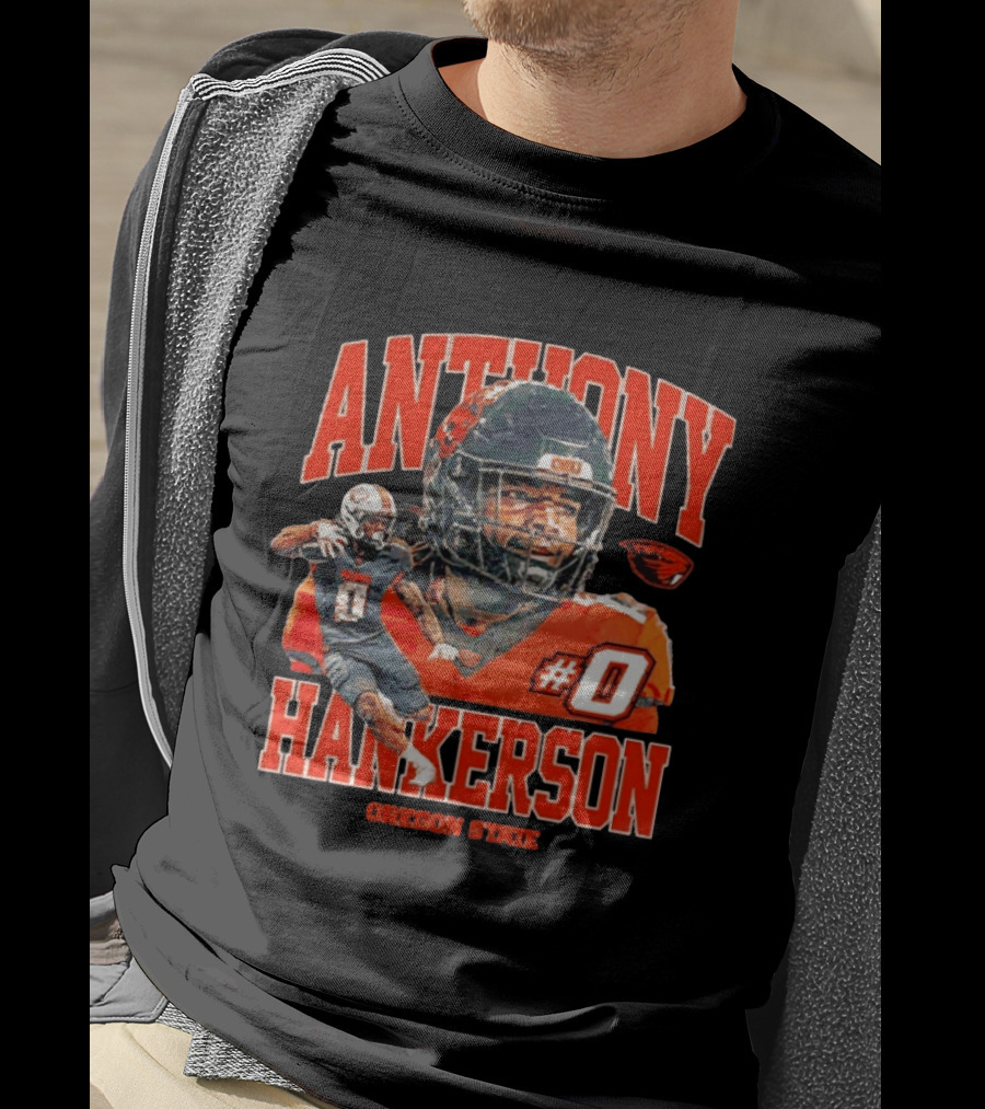 Anthony Hankerson #0 Oregon State Beavers Football T-Shirt