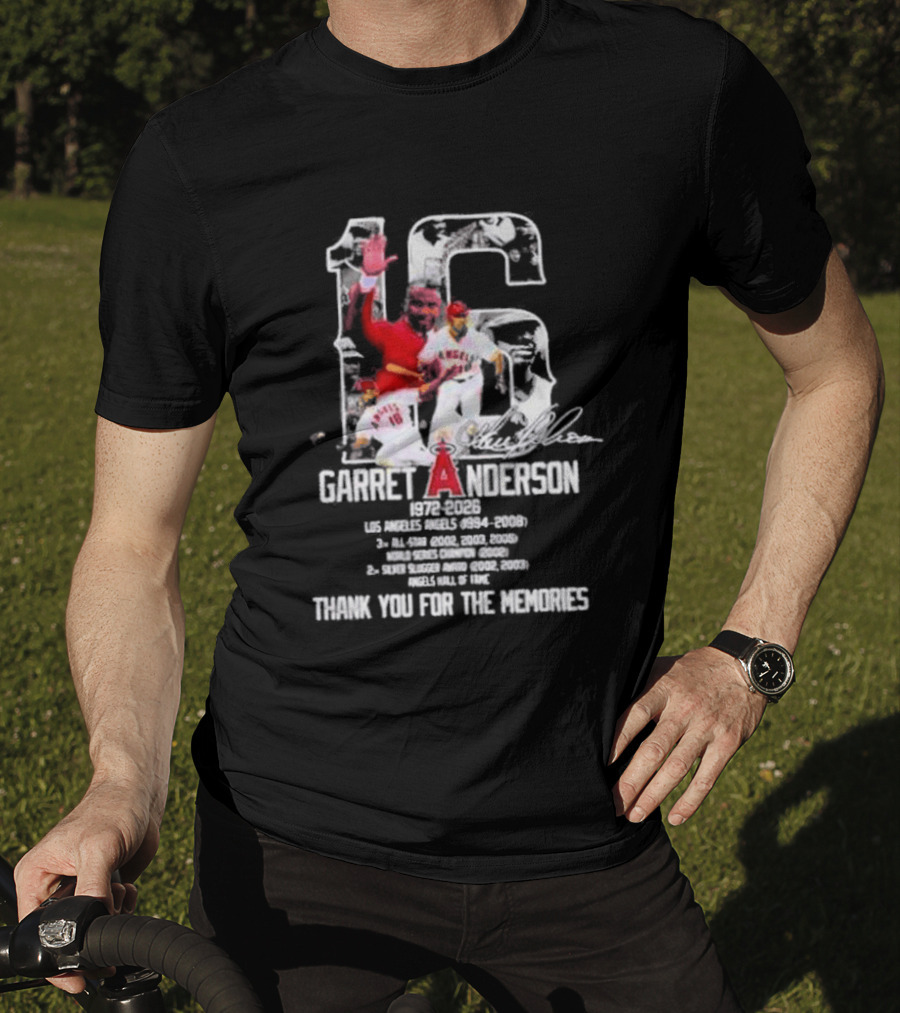 Garret Anderson 1972 2026 Los Angeles Angels Thank You For The Memories T-Shirt