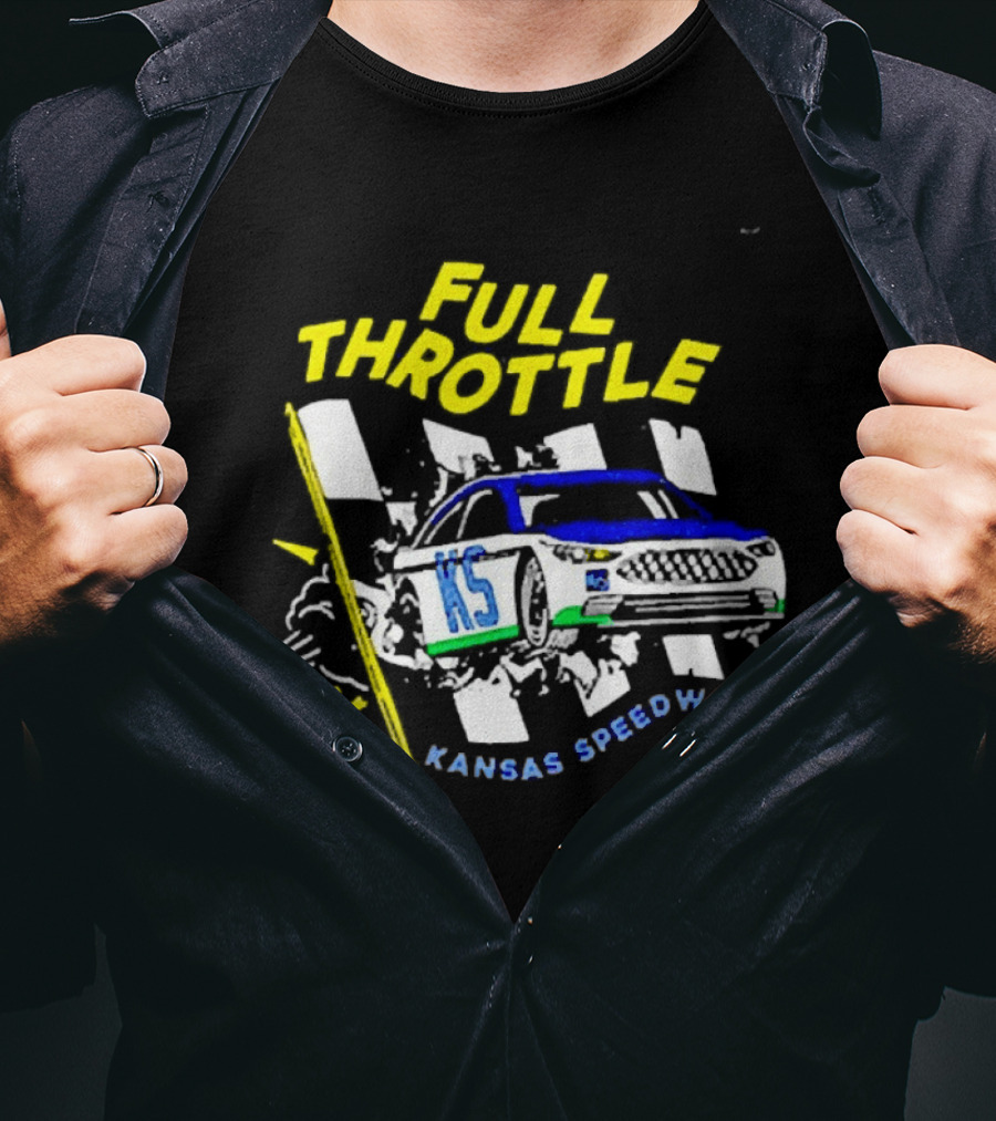 Full Throttle Kansas Speedway KS Racing Car Adventure T-Shirt