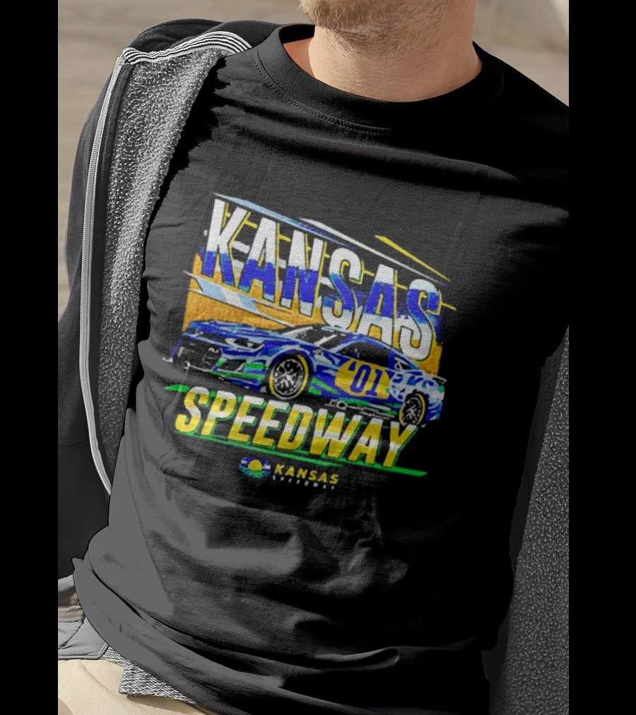 Kansas Speedway 01 Car Racing Wheatfield NASCAR T-Shirt