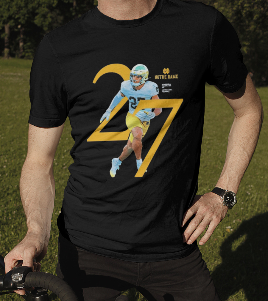 Kyngstonn Viliamu Asa 27 Notre Dame Fighting Irish Football Player T-Shirt