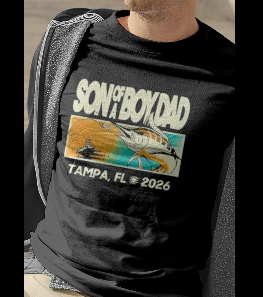 Son Of A Boy Dad Fish Pocket Tampa FL 2026 T-Shirt