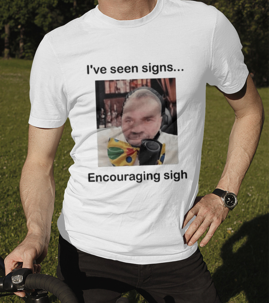 I've Seen Signs Encouraging Sigh Microphone Headset Bow Tie T-Shirt
