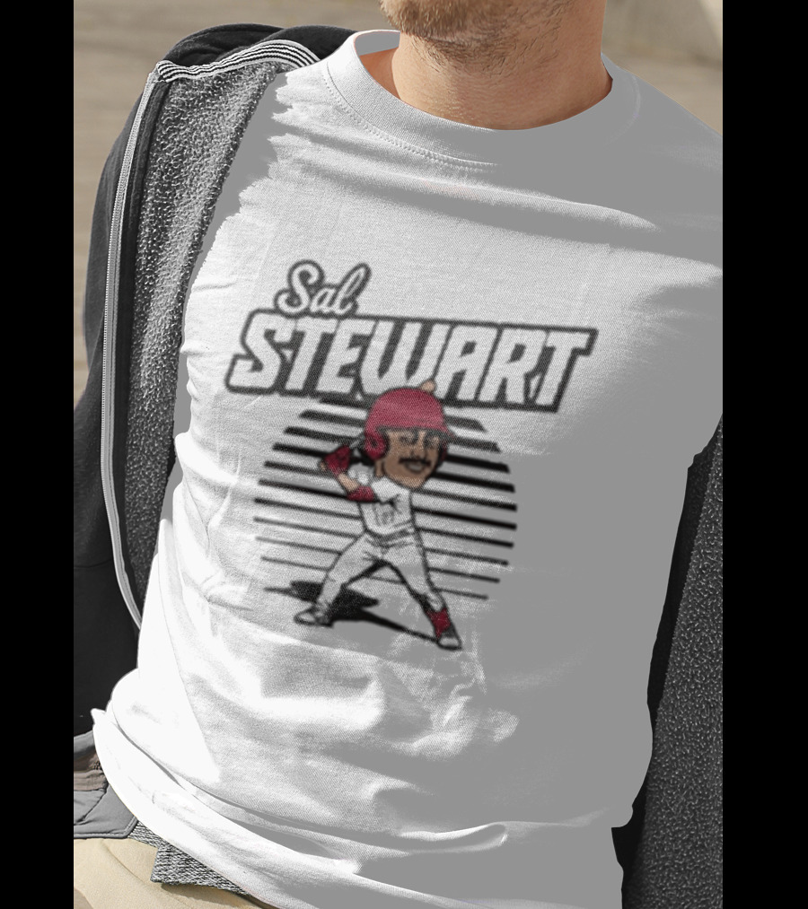 Sal Stewart Baseball Caricature Toon Cincinnati T-Shirt