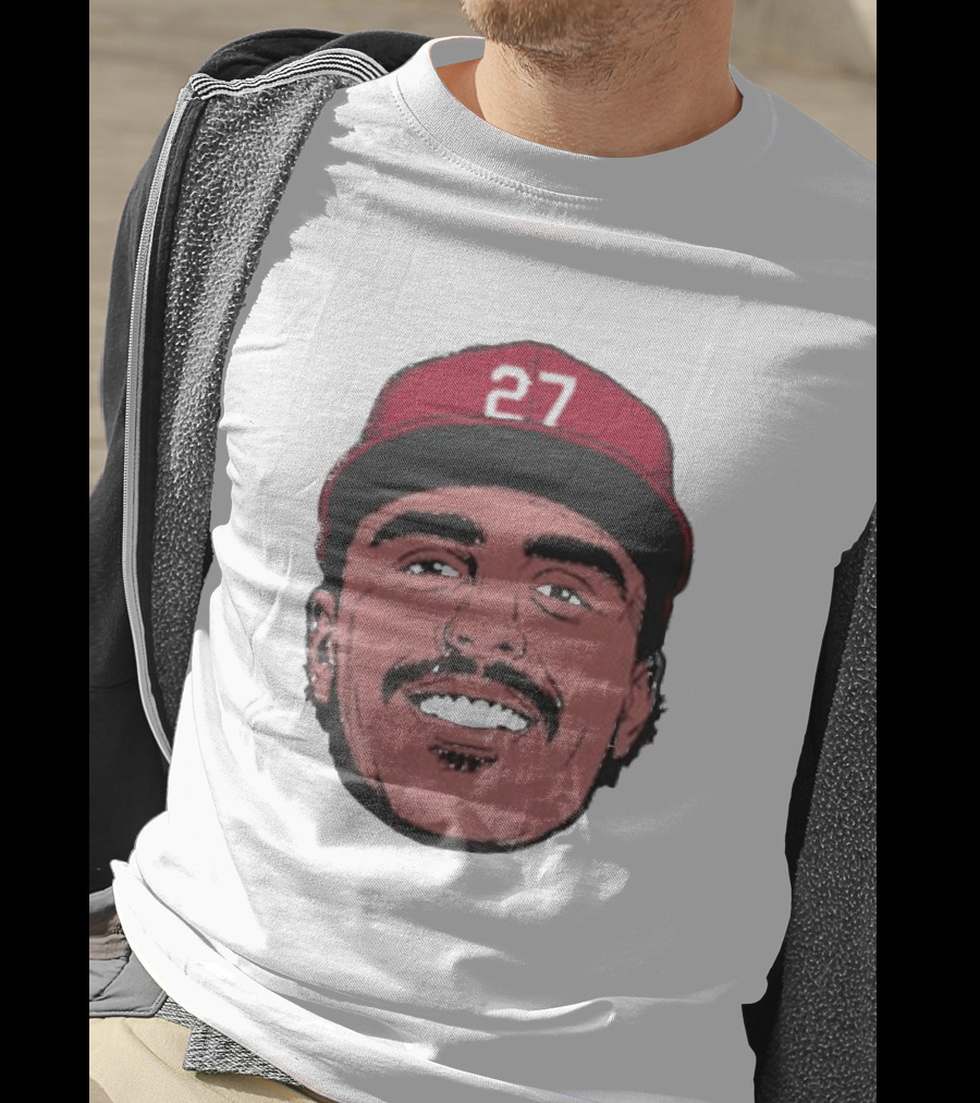 Sal Stewart Cincinnati 27 Big Face Caricature T-Shirt
