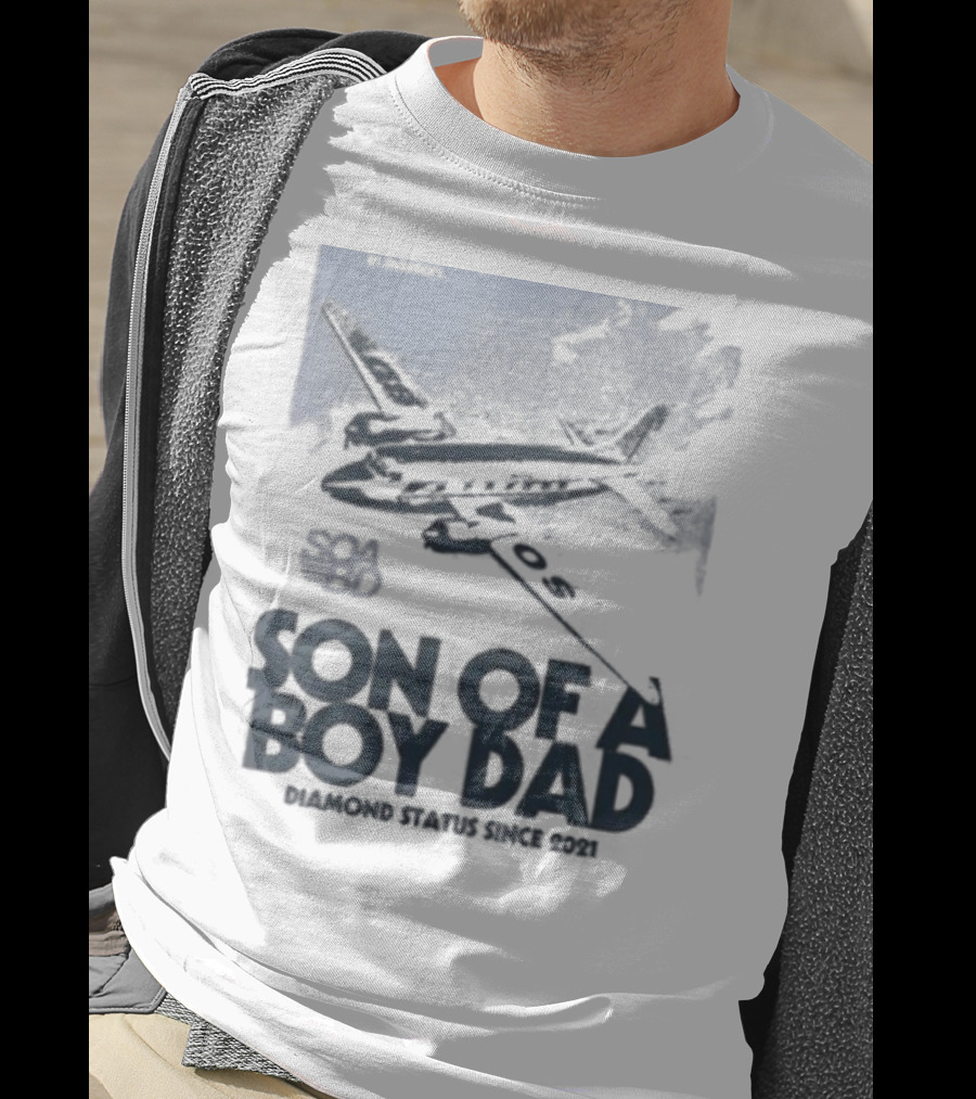 Son Of A Boy Dad Airline Pocket T-Shirt