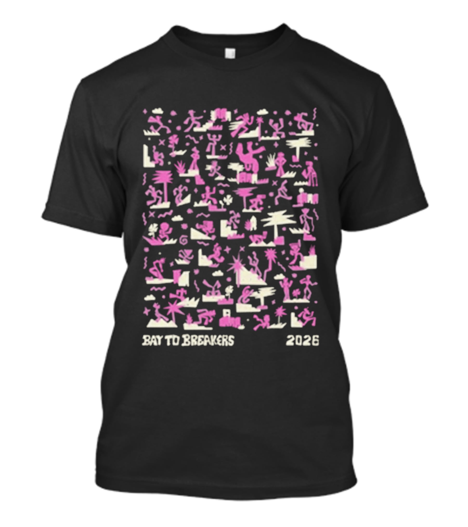Bay To Breakers 2026 Wild Fun Run San Francisco Event Colorful Illustrations T-Shirt