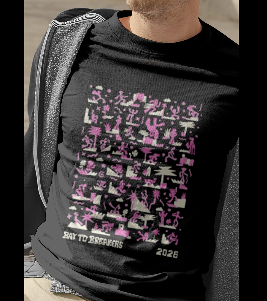 Bay To Breakers 2026 Wild Fun Run San Francisco Event Colorful Illustrations T-Shirt