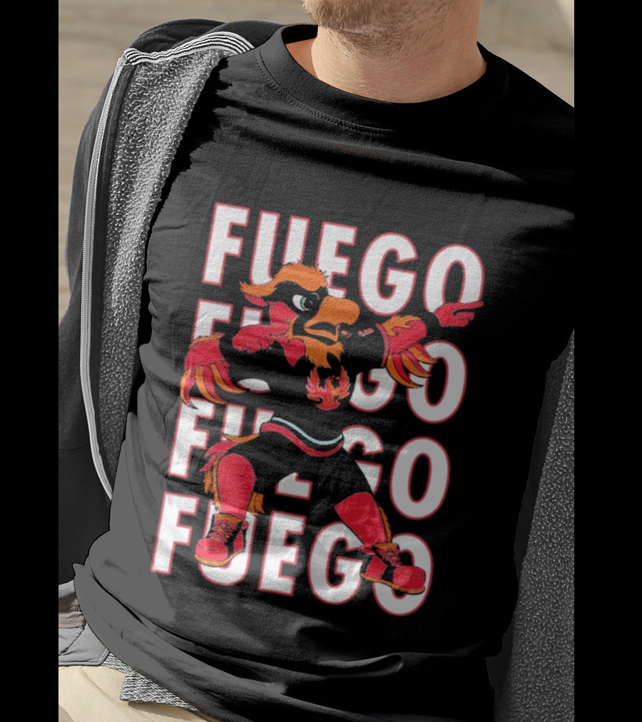 Coachella Valley Firebirds Mascot Fuego Bold Repeat T-Shirt